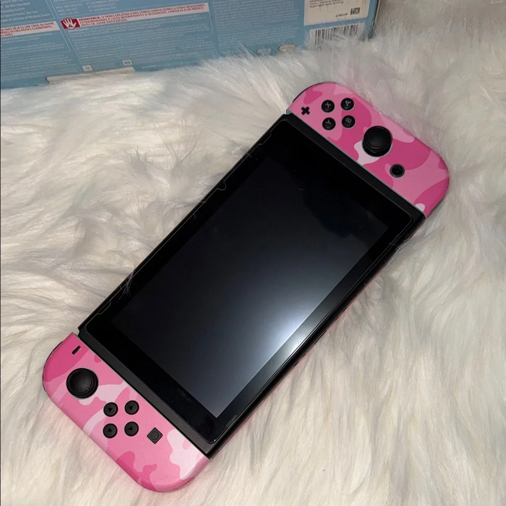 Nintendo Switch Animal Crossing Edition with Blue and Green Joy-Cons